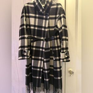 Brandnew Cubic Women Checkered Coat